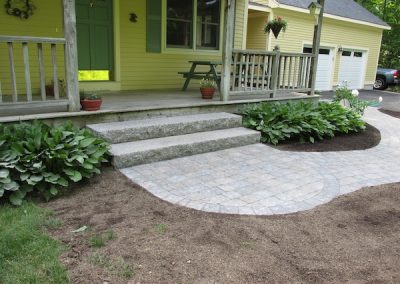 photo of a walkway built by Ideal Landscape of Holden MA