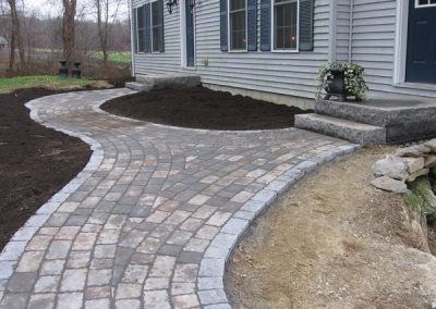 photo of a walkway built by Ideal Landscape of Holden MA