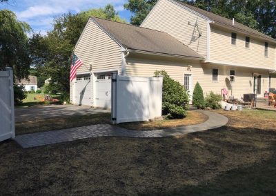 photo of a walkway built by Ideal Landscape of Holden MA