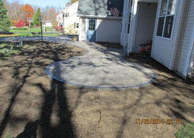 photo of a walkway built by Ideal Landscape of Holden MA