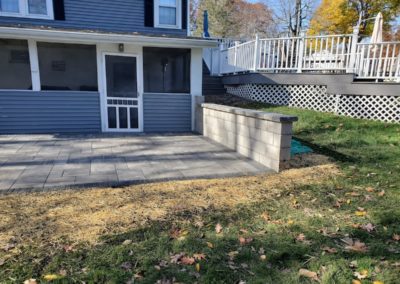 patio and Retaining wall in Rutland MA by Ideal Landscaping