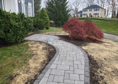 Paver Walkway in Shrewsbury MA by Ideal Landscape