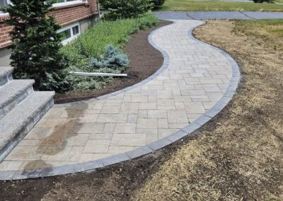 walkway in Worcester built by Ideal Landscape